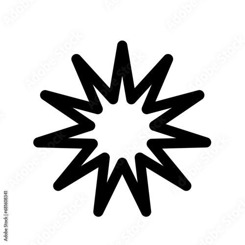 Geometric Star Icon Design Element. Star Shape. Black Star. Svg File. Hand Drawn Star. Single Icon