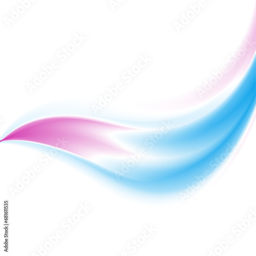 Bright blue purple smooth glossy wave abstract elegant background. Vector design