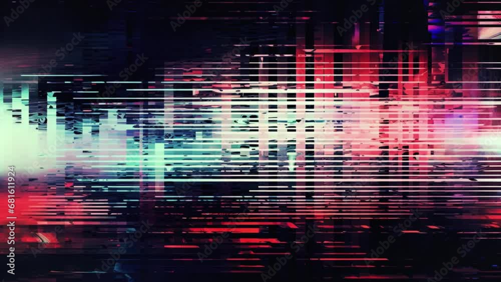 Futuristic sci-fi cyberpunk Overlay retro film FX effect film strip rolling with scratches, noise and grain 4k