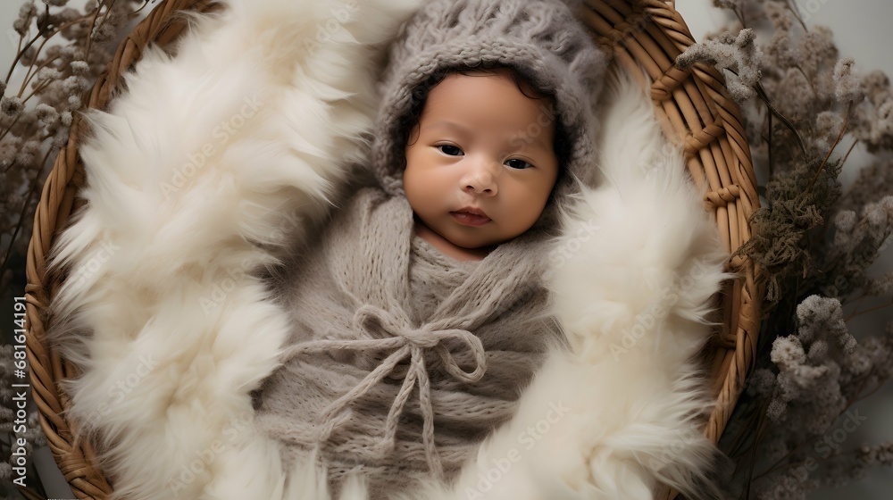 Precious Moments: Beautiful Newborn Baby in Cute Props Precious Moments: Beautiful Newborn Baby in Cute Props