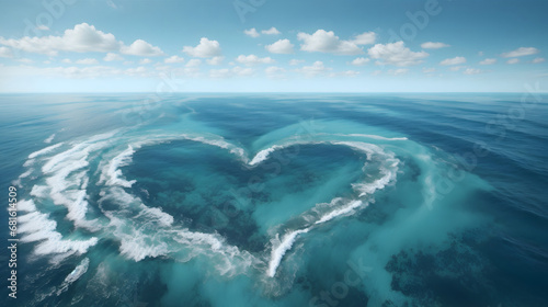Heart-shaped Island, AI generated © Phanuwhat