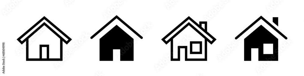 House vector icons. Vector home symbols. Homepage icons. House vector icons. Vector home symbols. Homepage icons.