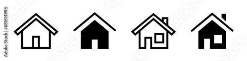 House vector icons. Vector home symbols. Homepage icons.