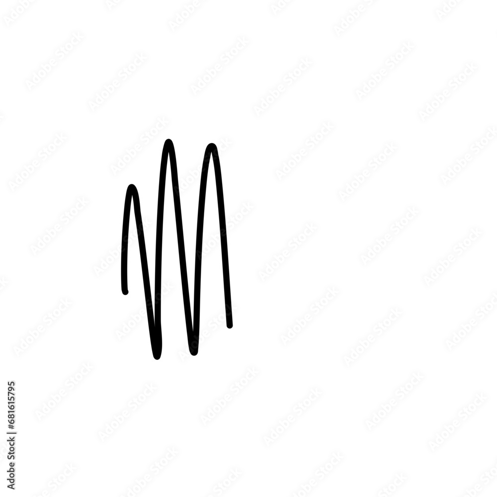 Pen Curved Line Texture. Scribble Curved Line. Black Curved Line. Abstract Design Element. Svg File. High Quality Design