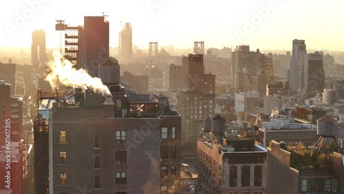 New York City's East Village at sunrise photo