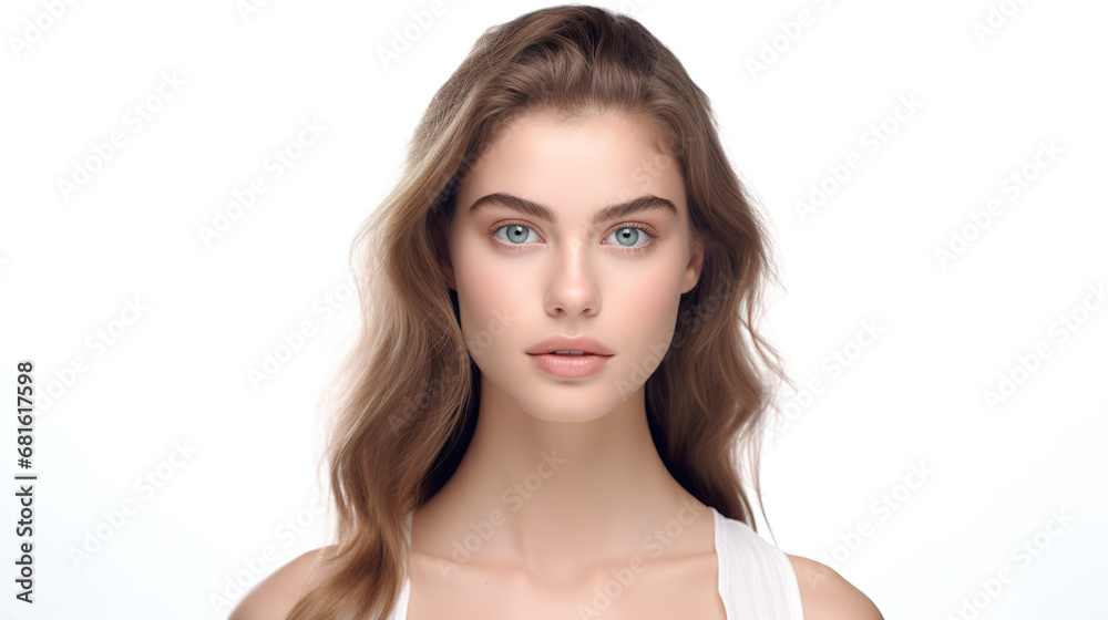 Isolated on a white background, the concept of beauty and fashion people's feelings Isolated on a white background, the concept of beauty and fashion people's feelings