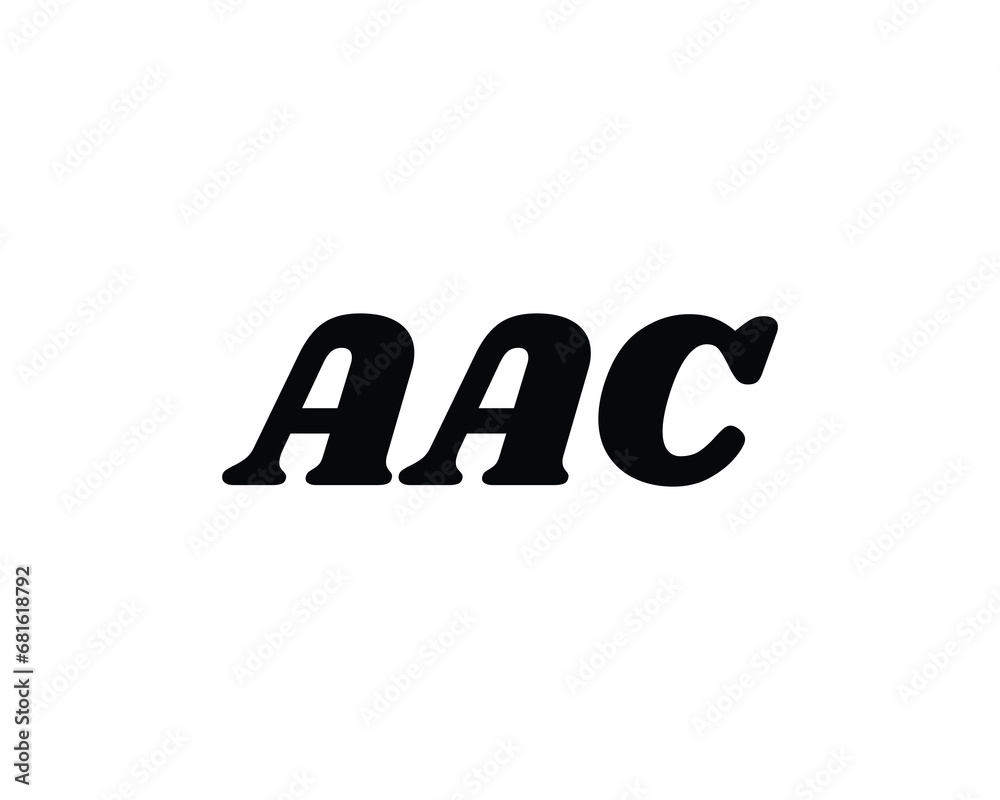 AAC logo design vector template AAC logo design vector template