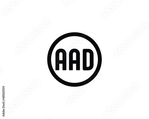 AAD logo design vector template