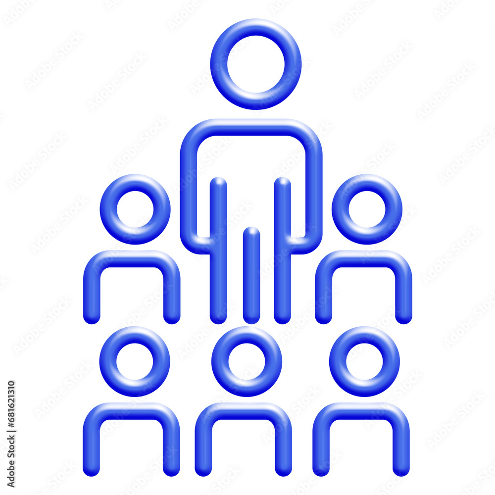 3d icon people strand up. symbol for crowd, team 3d icon people strand up. symbol for crowd, team
