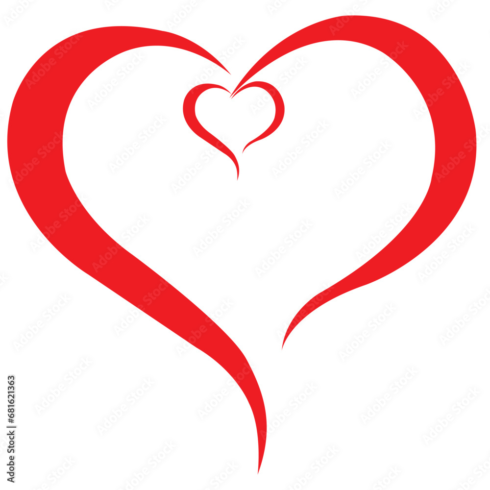 open heart icon Love Vector Art, Icons, and Graphics 
Heart icon. Simple illustration of heart vector icon