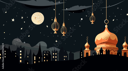 copy space, simple vector illustration, orthodox new year. Background illustration for the Orthodox New Year celebration. Orthodox church. Design for greeting card.