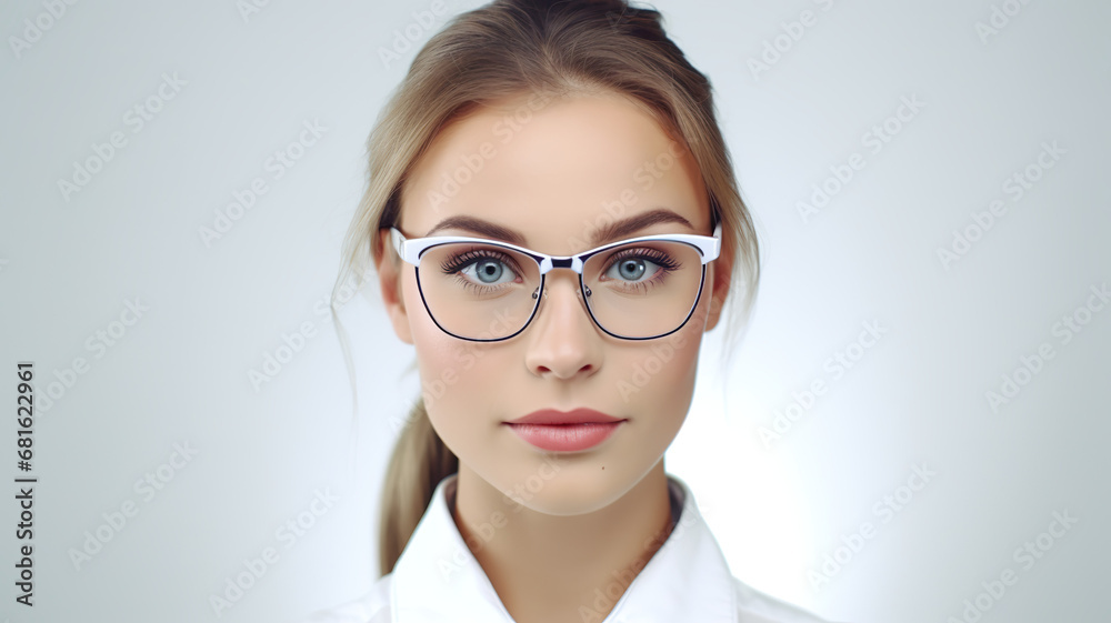girl wearing spaces for her visit with an eye care specialist