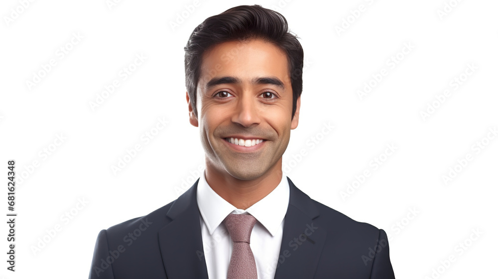 businessman from India smiling in close-up, isolated on a pure white backdrop businessman from India smiling in close-up, isolated on a pure white backdrop