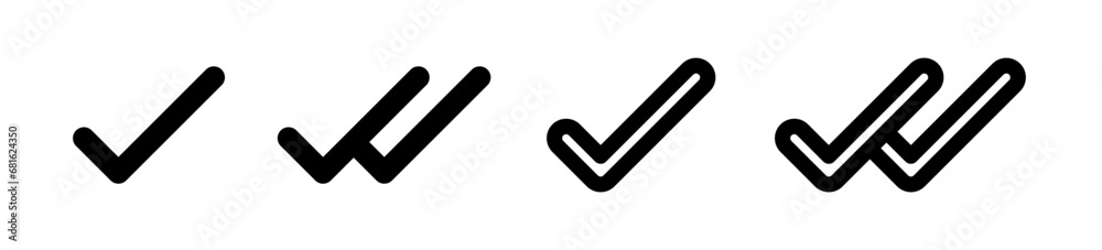 Checkmark vector icons. Tick icon set. Correct symbol. Checkmark vector icons. Tick icon set. Correct symbol.