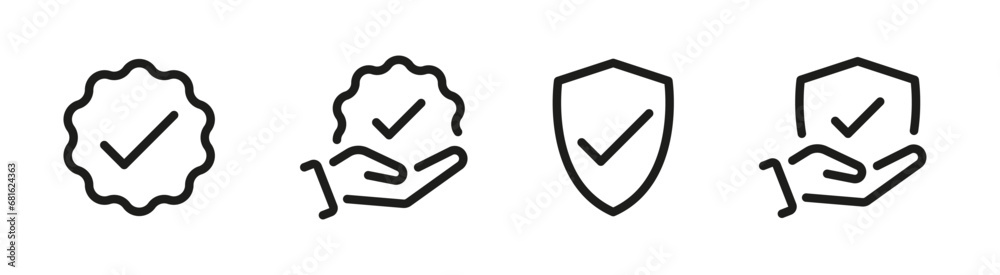 Tick vector icon set. Checkmark line icons. Tick vector icon set. Checkmark line icons.