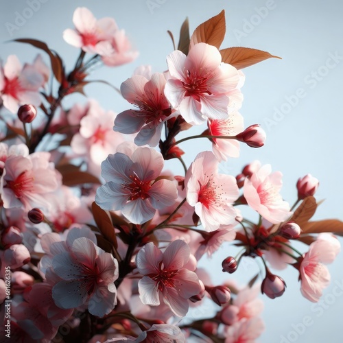 Generative AI Charming of cherry blossom flowers  Elegant lily flowers  Charming cherry blossom flowers  bouquet flowers  Beautiful close-up of cherry blossom  Close-up of the cherry blossom flowers