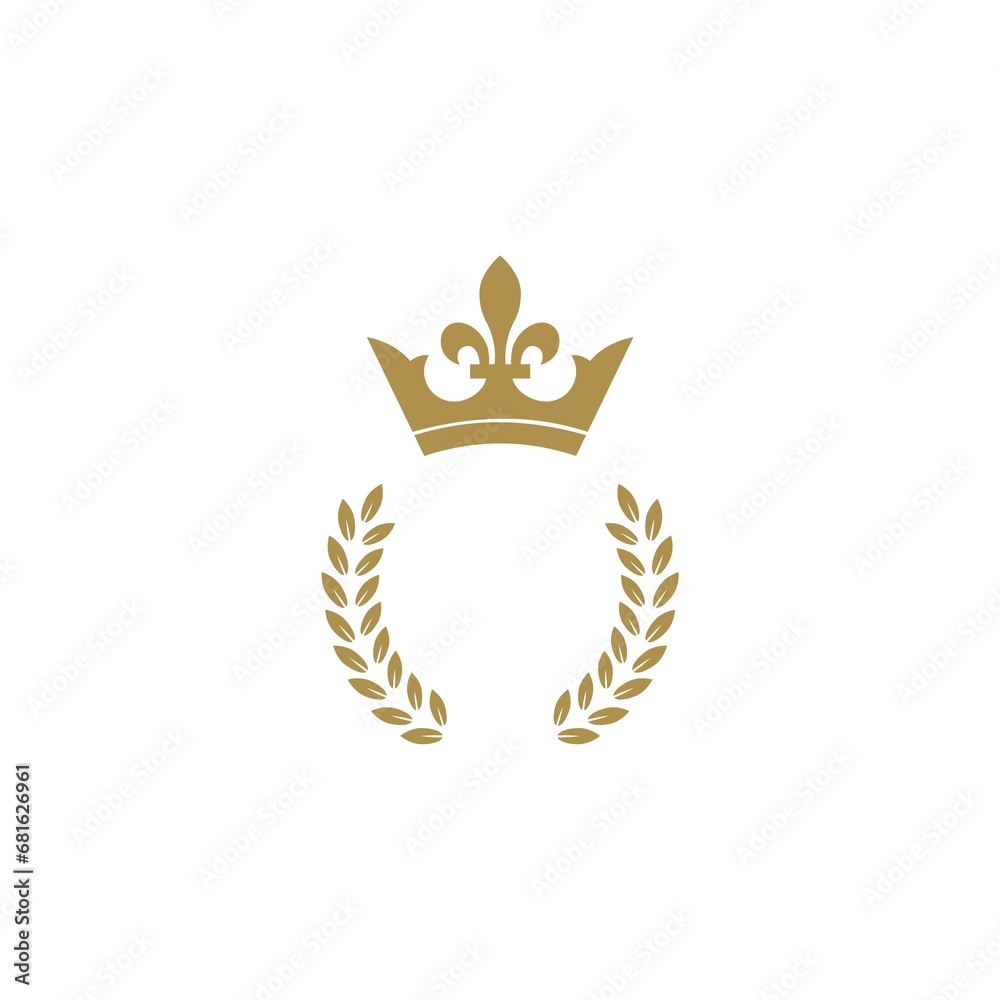 Laurel crown icon. Ranking laurel crown icon isolated on white background