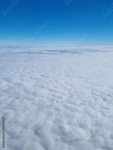 View skyscape from window Airplane go to japan