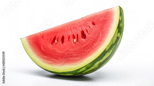 Watermelon alone on a flawless white background