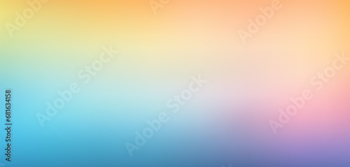 Blue, purple, yellow gradient. Soft pastel color gradient. Holographic blurred abstract vector background. photo