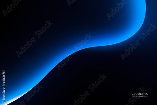 Minimal Abstarct Dynamic textured background design in 3D style with dark blue color. Vector illustration.
