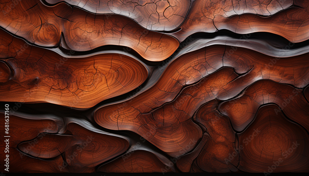 Abstract nature backdrop wood material design, illustration of timber decoration generated by AI