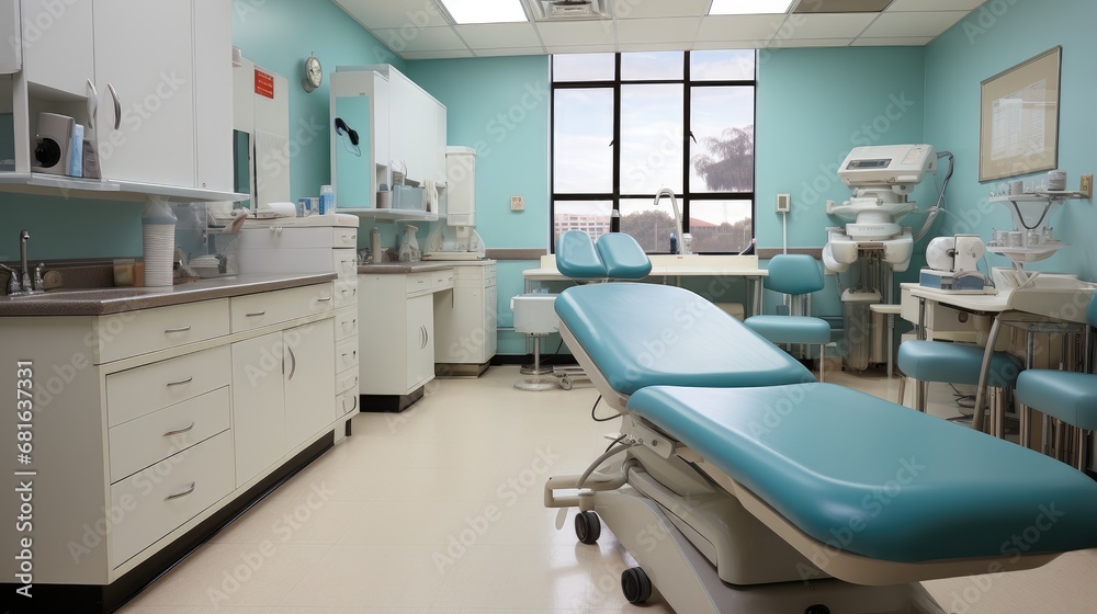 Interior of doctor office exam room. Interior of doctor office exam room.