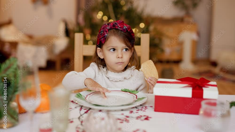 Christmas morning in a cozy home.
Funny toddler girl plays at the table and makes faces. Child eats sweets on New Year's Day. Girl makes a wish.
Christmas morning in a cozy home.
Funny toddler girl plays at the table and makes faces. Child eats sweets on New Year's Day. Girl makes a wish.
