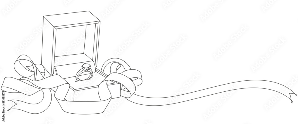 © sense - Diamond Wedding ring line art vector illustration © sense - Diamond Wedding ring line art vector illustration