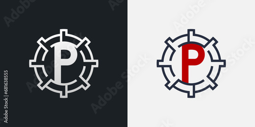 P Logo Design. Clean and Modern Letter P Logo in Round Shape