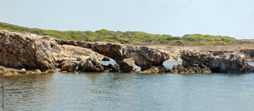 Overview of the Apulian sea coast of Polignano, Puglia