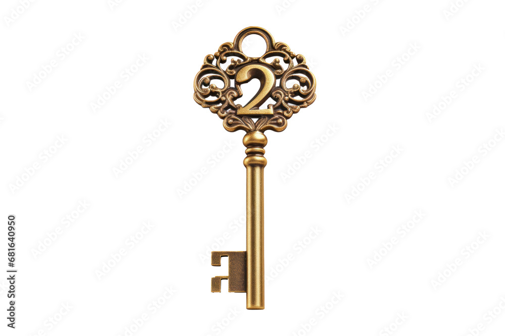 Holiday Key Number 2 on Transparent Background Holiday Key Number 2 on Transparent Background