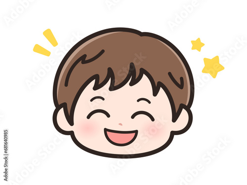 楽しいの男の子の顔