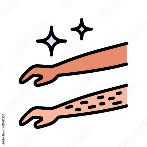 Laser epilation icon. Laser hair removal vector icon for web design isolated on white
