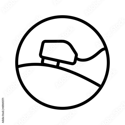 Laser for Skin Treatment Line Icon. Hair Removal Device Pictogram. Epilator for Cosmetology Aesthetic Procedure Outline Icon. Isolated Vector