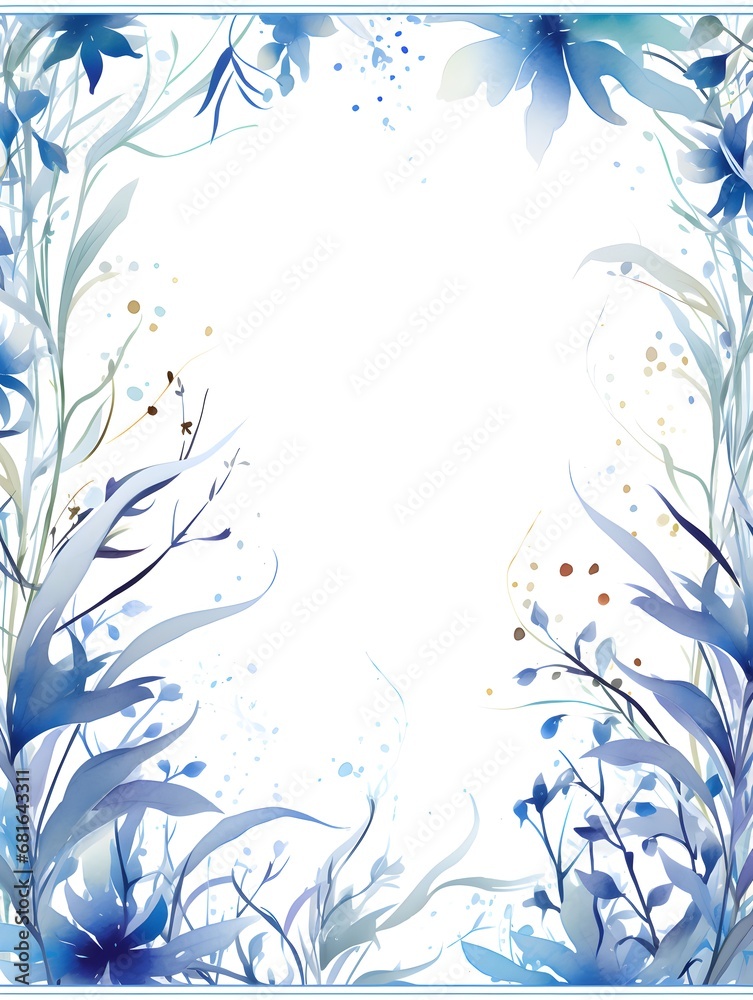 . Abstract Indigo Foliage background. Invitation and celebration card. . Abstract Indigo Foliage background. Invitation and celebration card.