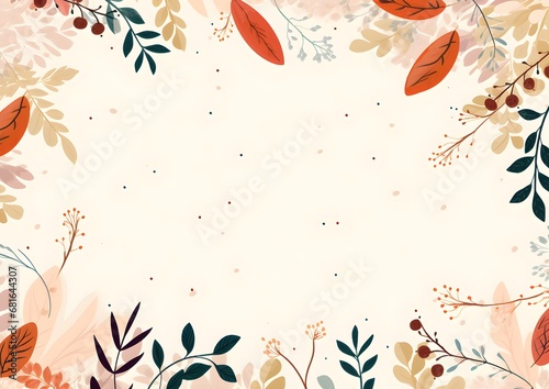 . Abstract Tan color fall leaves background. Invitation and celebration card.