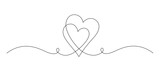 love line art style. line art heart. valentine, wedding, anniversary vector elements