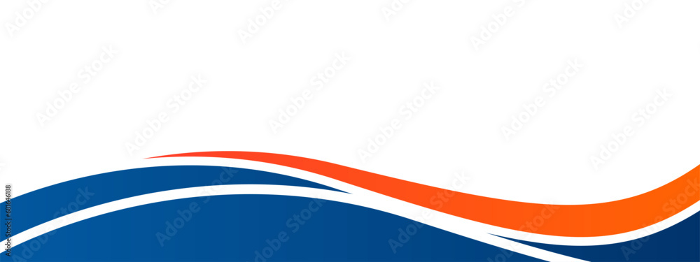 Modern blue and orange wide banner background with dynamic curve for business concept Modern blue and orange wide banner background with dynamic curve for business concept