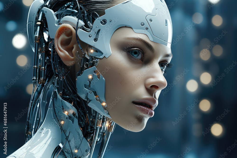 Human robot with body made of steel