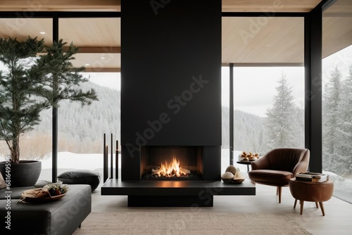 modern living room
fireplace