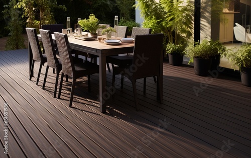 Composite decking for elegant outdoor living spaces © Dina
