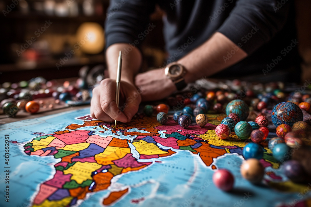 human with Maps have ability to visually depict various locations, such 