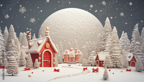 Charming Christmas illustration invoking a sense of joy and holiday spirit. © Helios4Eos