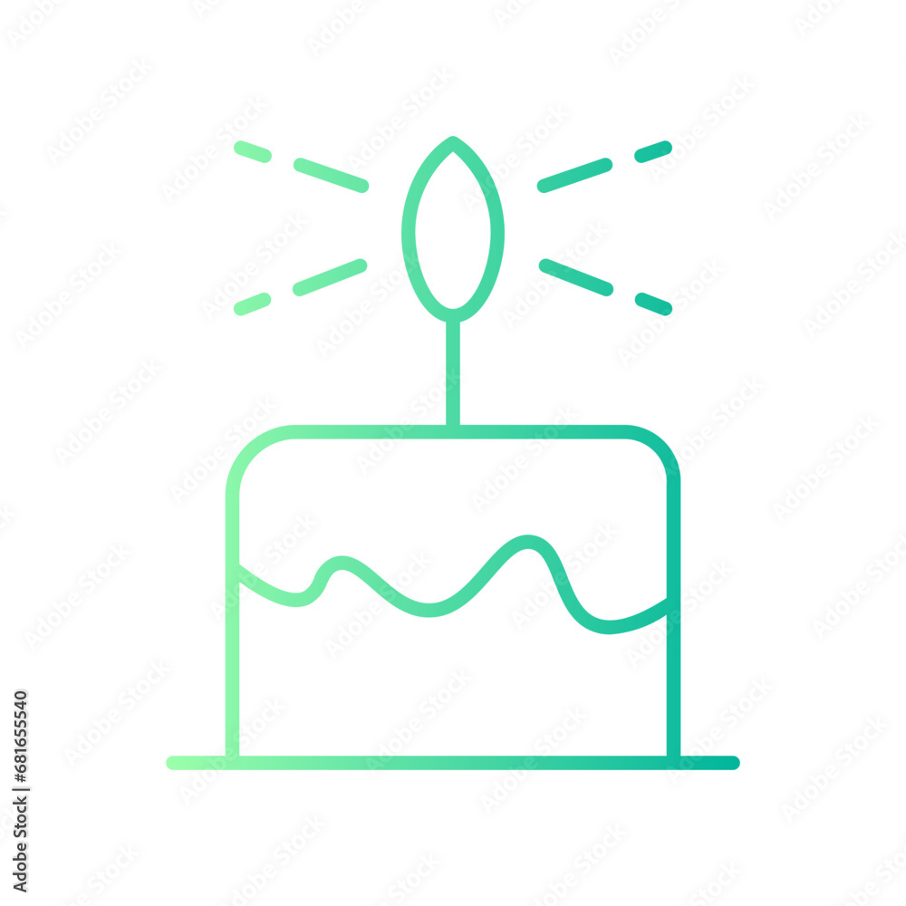 Fototapeta premium candle gradient icon