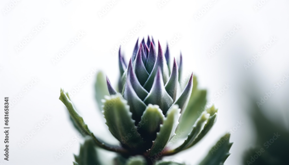 Sharp thorns protect the beauty of a spiked succulent plant generated by AI Sharp thorns protect the beauty of a spiked succulent plant generated by AI
