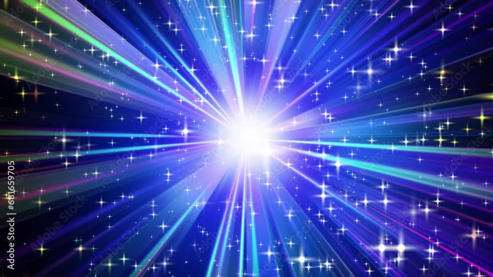 Radial particles that emit sparkling light Radial particles that emit sparkling light