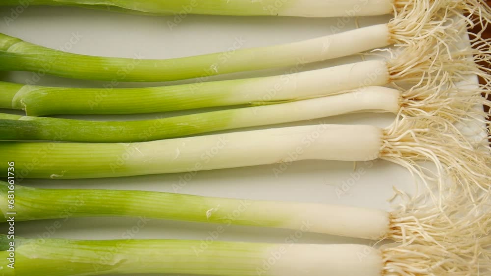 Green onions on a plate. Green onions on a plate.