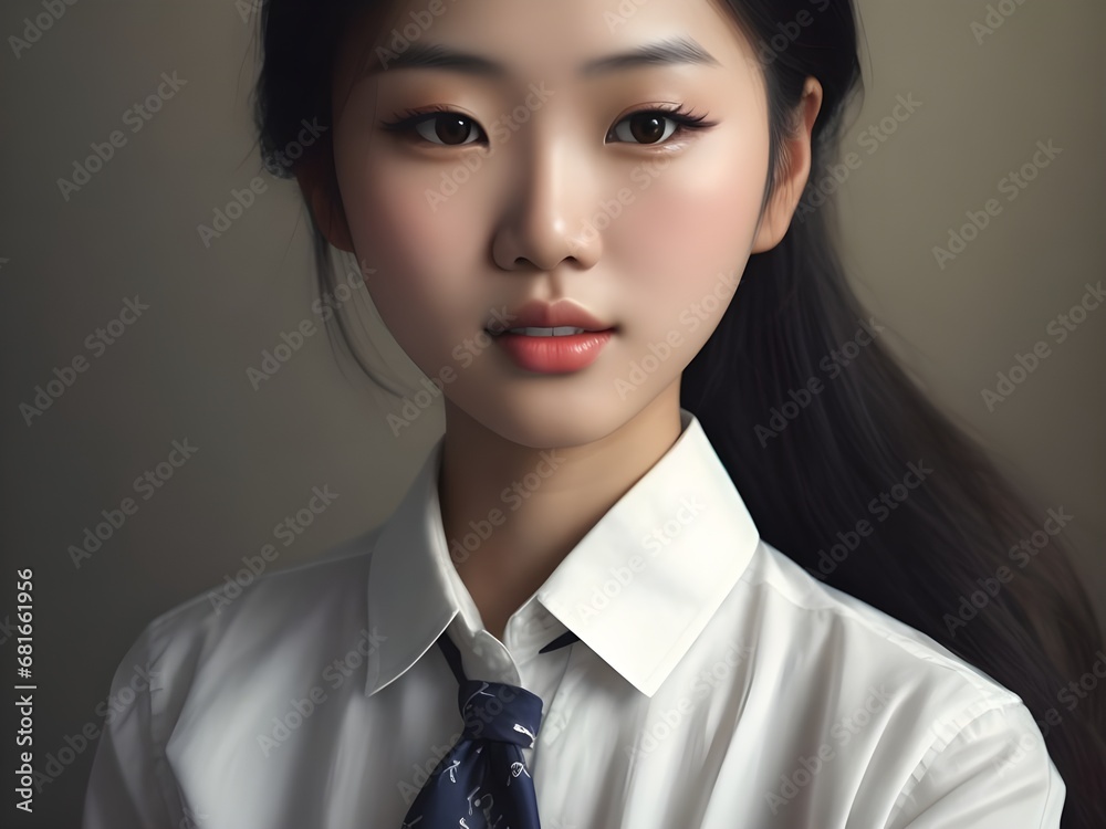 portrait of a japanese woman in studio portrait of a japanese woman in studio