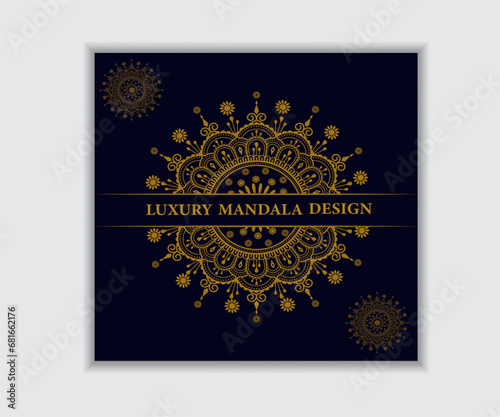 Creative, Colorful, Elegant, Aesthetic and Luxury Mandala Design Template.